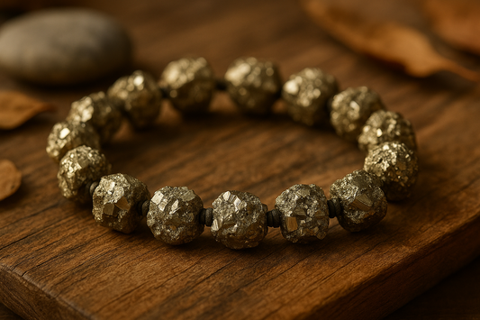 The Raw Pyrite Bracelet: Harnessing Strength, Protection & Abundance