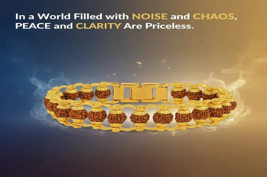 Rudraksha Golden Capling Bracelet | DivineAdda