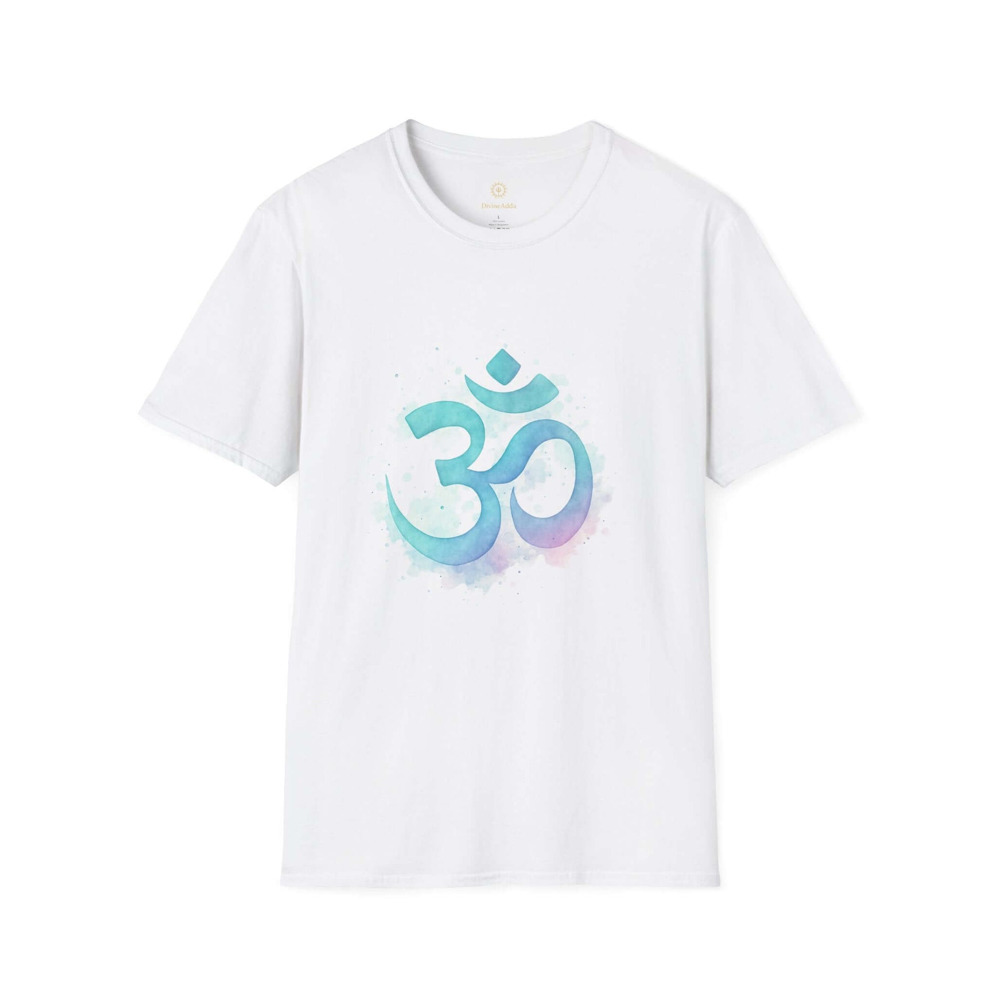 OM Symbol T-Shirt — Watercolor Yoga Tee
