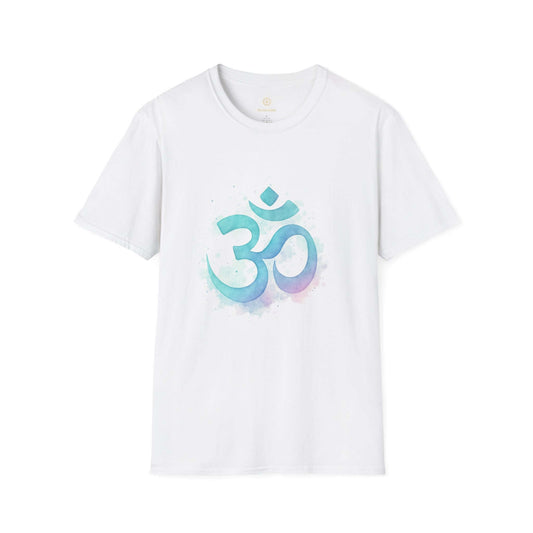 OM Symbol T-Shirt — Watercolor Yoga Tee