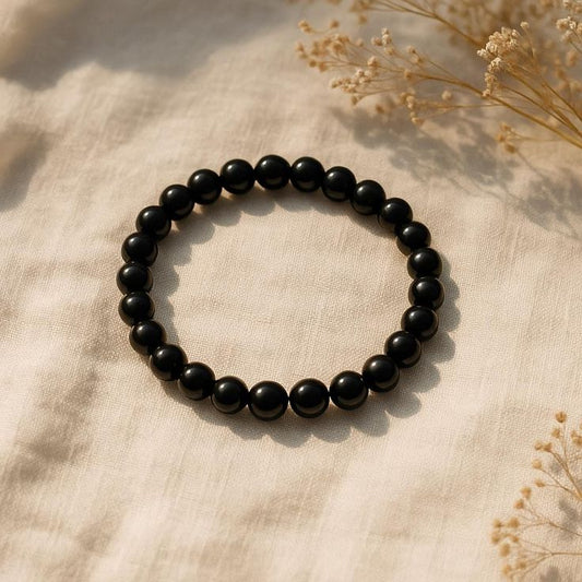 Black Agate Bracelet – Protection, Grounding & Emotional Balance
