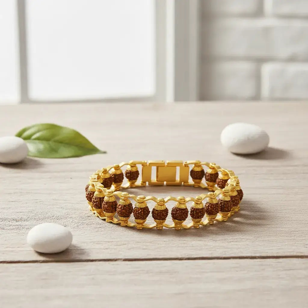 Rudraksha Golden Capling Bracelet