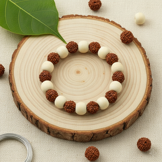 Tulsi Rudraksha Bracelet – Spiritual Protection & Divine Energy